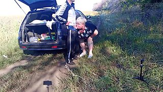 Stepmom Helps Me Pee Then Gives Public Blowjob - Zona901