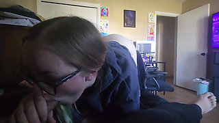 Home Office Temptations: A Blowjob Distraction