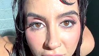 Lena The Plug Playing With A Dildo In The Shower