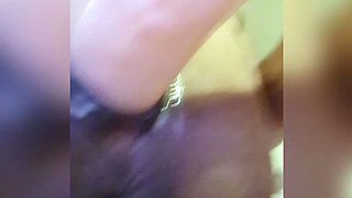 Close up solo beauty toying ass