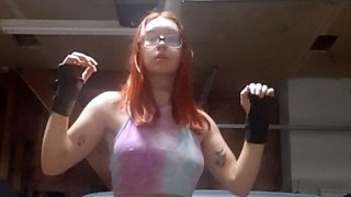 Amateur pantyhouse webcam teen strips and strokes her vagina