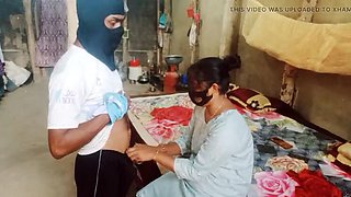 Indian college girl in school uniform kisses the ground for her teacher - Desi student Aisha sucks and strips