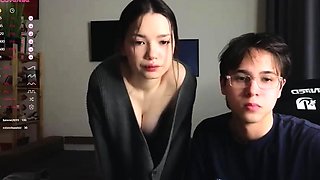 Real amateur teen fucks while babes watch