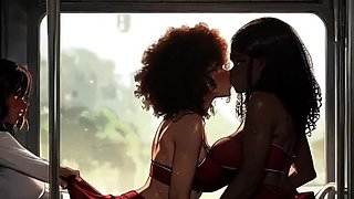 Big Lactating MILFs Public Bus Breastfeeding Lesbian Hentai