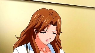 Hentai redhead gives blowjob and having sex