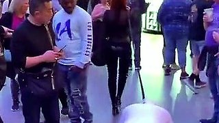 PLATINUM'S PATHETIC PET PUBLIC MUTT CRAWL FemDom