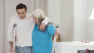 Hot Granny Sally DAngelo Gives Blowjob & Fucks Young Client Doggystyle