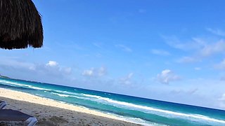 Crazy Ursinho sucking my on the beaches of Cancun