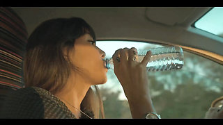 DaringKiara's Car Fingering Solo in Countryside - Amateur Asian Goddess Masturbates in 4K HD