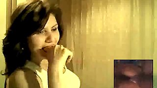 Turkish milf watching porn and flashing