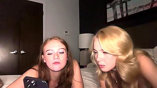 Party amateur teens lesbian sixtynine while getting fucked