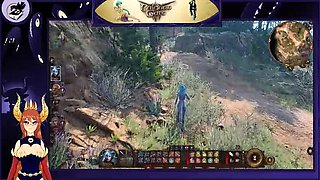 Ebony Elf Lewdness with Small Tits: Baldur's Gate 3 Part 1