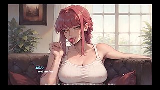 My new girlfriend in taboo manga game episode with stepsister teasing her stepbro!