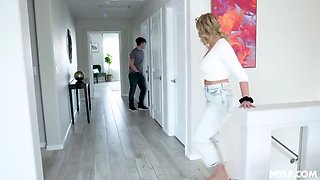 Hot Step Mom Macy Meadows Teaches StepSon and StepDaughter Wild Sex Lessons