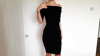 Redhead Teen Strips from Tight Dress on Webcam