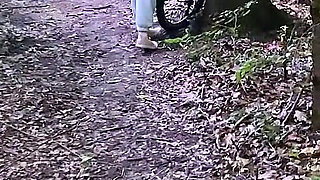 Dumb Brunette Broke Her Bike in the Woods & Pay with Her Pussy for the Repair! Doggystyle Fuck