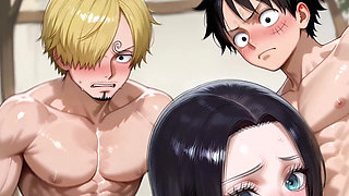Luffy,sanji,and Hancock (mmf)