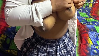 Young Couple Fool Around After The Classes