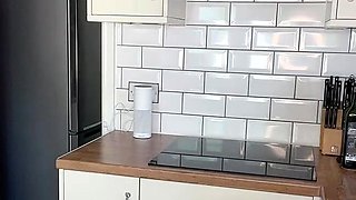 Pierced redhead babe Alex with glasses masturbates