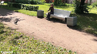 Invited Home and Fucked a Cute Student Girl Feeding Birds