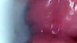 Endoscope Camera Records My Wife's G Spot. Educational Video Close up