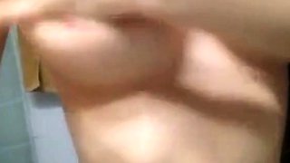 Korean girl shows her big boobs on webcam