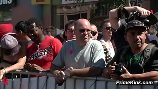 Folsom Street Bound Babe Public BDSM