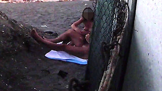 Flashing My Cock in Front of My Stepdaughter in a Beach and She Helps Me Cumshot in Front of Everyone
