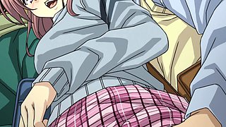 Hentai Schoolgirl Gangbang on Train
