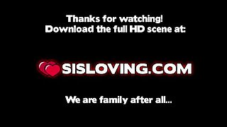 Ebony stepsister Adriana Maya gives stepbro a hot blowjob and bends over for him