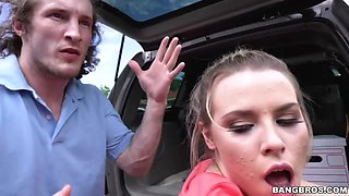 Sexy sporty cyclist with juicy ass Aubrey Sinclair loves riding cock on top