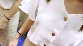 An Office Lady Working At A Cosmetics Company Kanebo. She