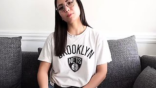 Close up teen foot worship