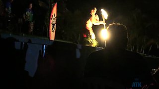 Euro amateur at blowjob party sucking on dick