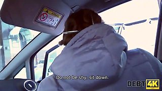 Debt4k. jummy thing gives mouth and vagina to fellow who pays her debts
