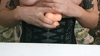 Blowjob and Masturbation in Bondage