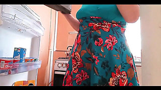BBW Kelly Stepmom Trapped in Fridge Rough Fuck Doggy Style