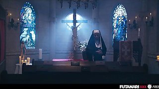 Alexa Flexy freezes time and deep throats Sarah Heizel before a huge cumshot