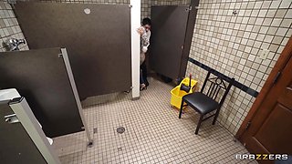 Waiter Gets Served a Big Round Cheating Ass: Restaurant Toilet Quickie with Jordi El Nino Polla, Nina Kayy, Jamie Knoxx