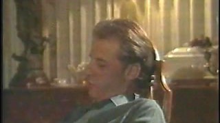 Sexy blonde in lingerie rubs her clit while getting her pussy pounded