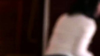 Busty asian horny nurse solo masturbates in public