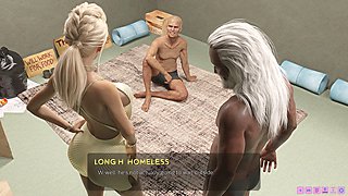 Wild anime three-way with big tits and big ass