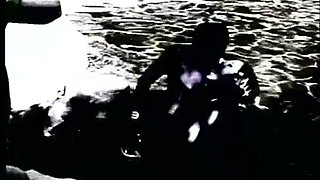 Pretty black lesbians pussy licking in the swimming pool