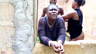 Two Sin Stepsisterz Caught Having Threesome Outside Another Compound In The Village With Another Woman Husband 6 Min