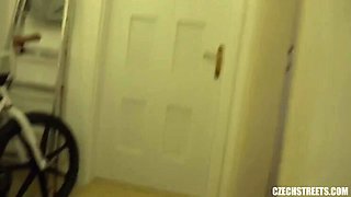 Czech Streets: POV Handjob with Blonde