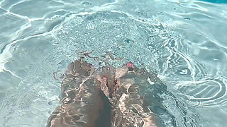Solo Foot Play in Pool
