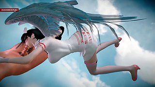 Digital tease: Bigboob girl in a 3D hentai animation