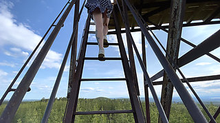 Fucking in the Old Fire Tower - Stunning View, Shaky Legs - RosySkye