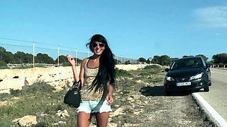 HOT GERMAN HITCHHIKER BITCH SEDUCED GUY FOR OUTDOOR SEX