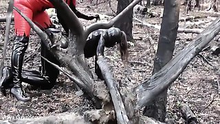 Latex Fetish Play With Rubber Doll